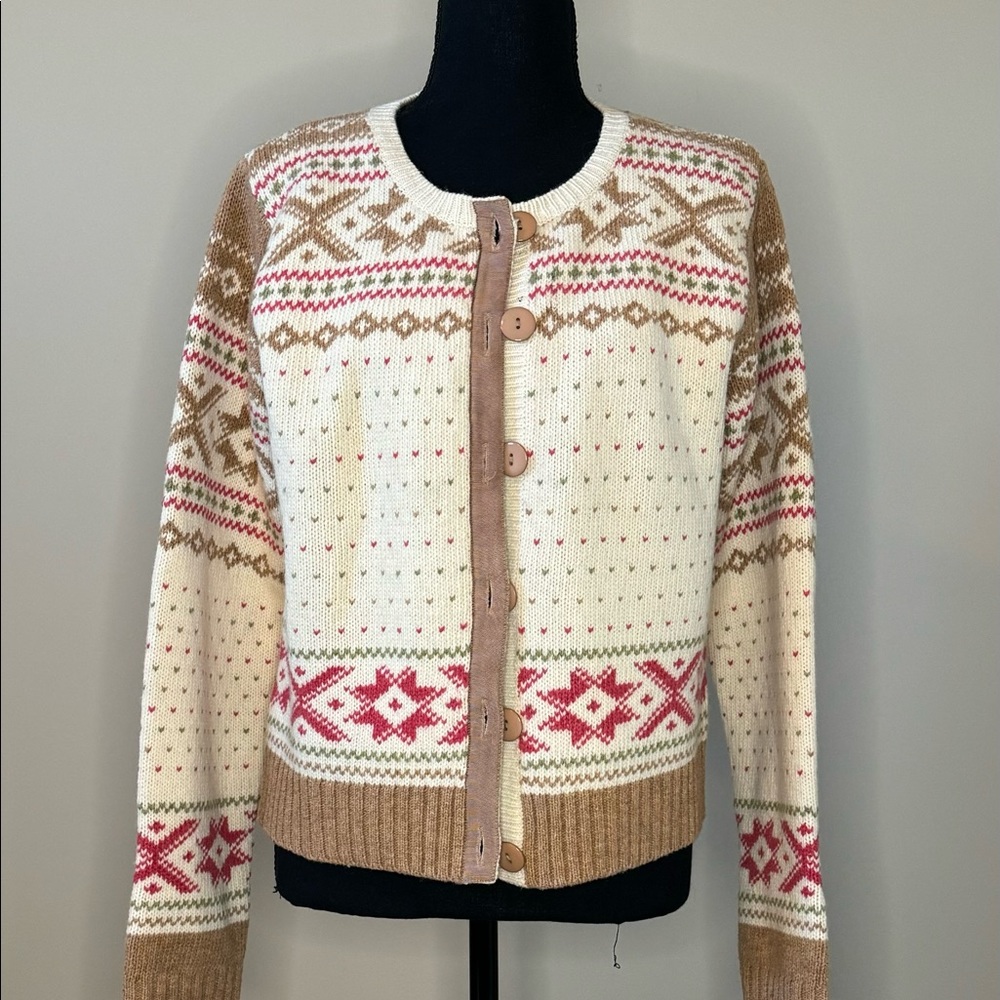 Sundance Button-Up Snowflake Sweater